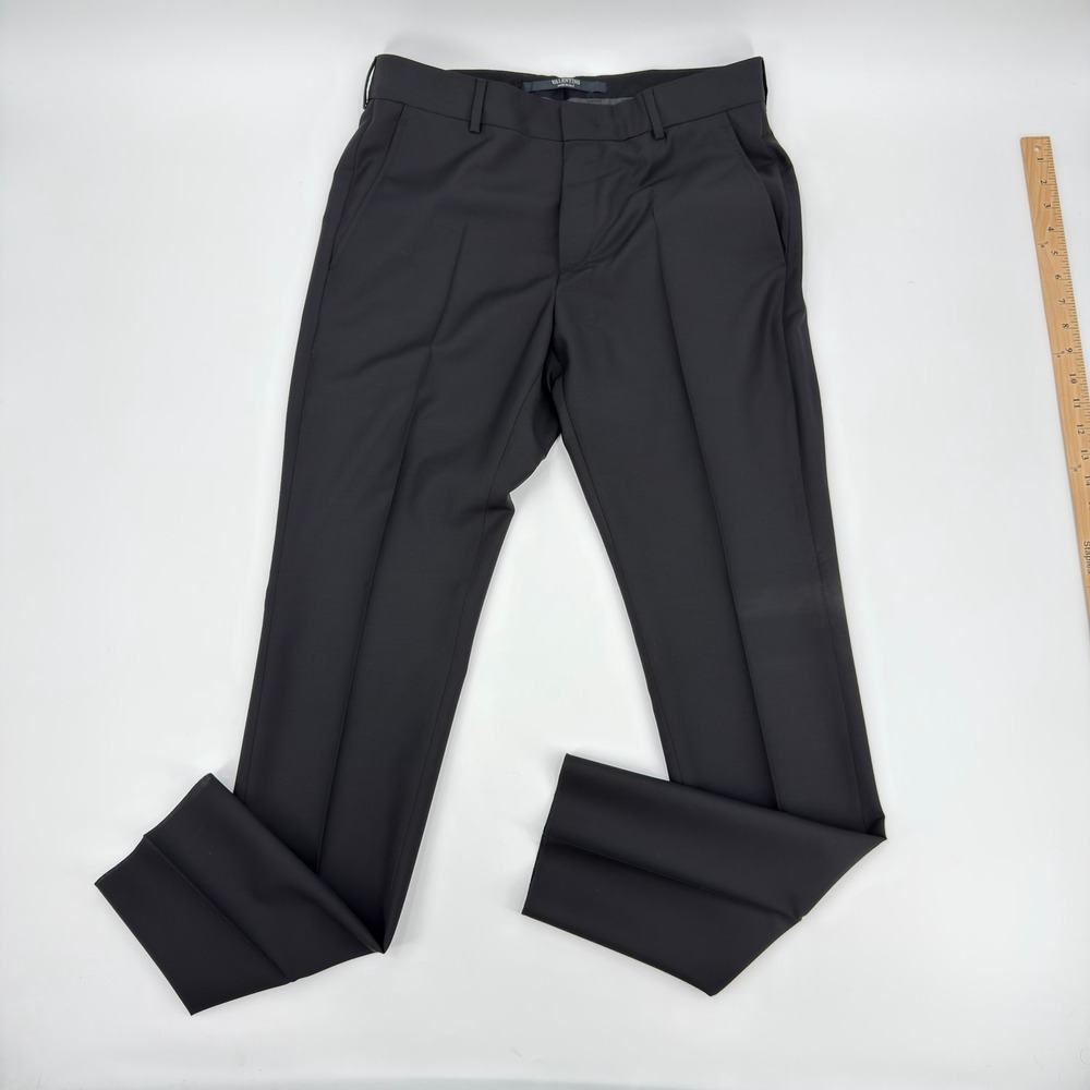 Valentino Mens Black Tailored Dress Pants Made in Italy UV3RB2525S Size 48 NWOT